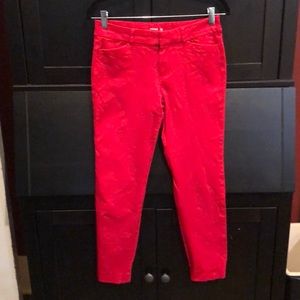 Old Navy Red Pixie Ankle Pants 4
